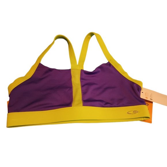 NWT C9 Champion Sports Bra For Women Neon Green Purple Size Small NEW - Picture 1 of 1